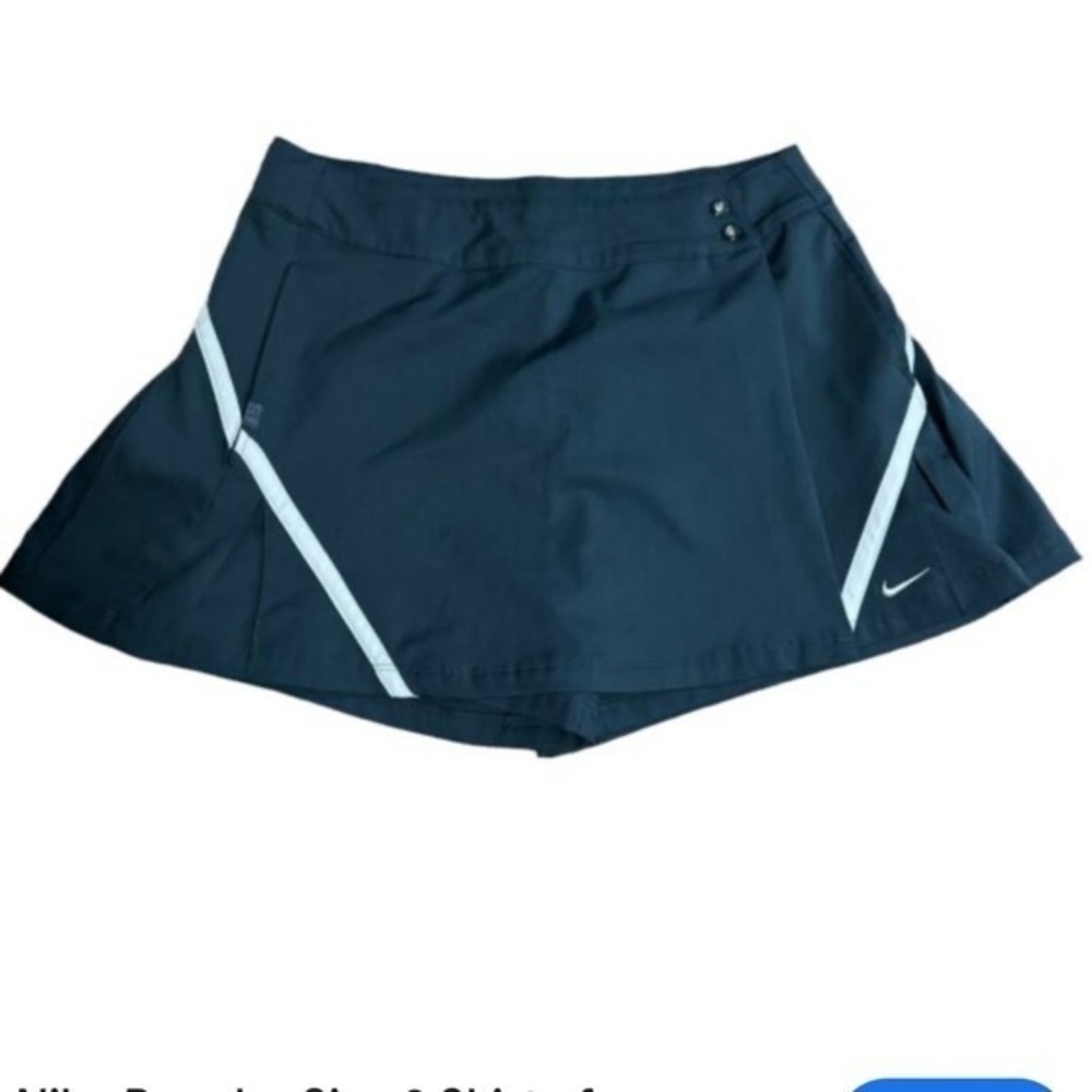 NIKE Dri-fit Navy Blue Pleated Tennis Skort Skirt Size 8